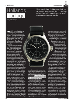 Hollands horloge - Pellikaan Timing