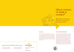 Heb je contact, of maak je contact?