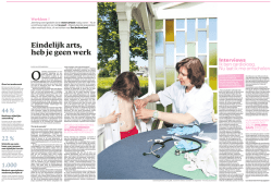 Eindelijk arts, heb je geen werk