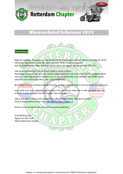 Nieuwsbrief februari 2014