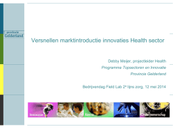 Innovatiebeleid provincie Gelderland