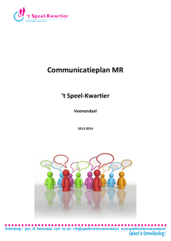Communicatieplan MR - t Speel