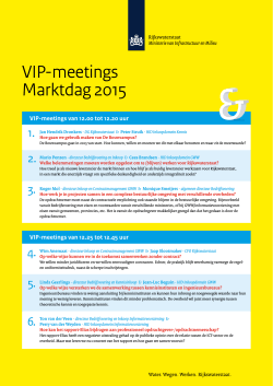 VIP-meetings - Rijkswaterstaat