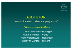 AUDTUTOR - Nederlandse Vereniging voor Audiologie