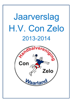 Jaarverslag 2013 &ndash; 2014