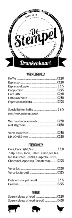 Drankenkaart - De Stempel