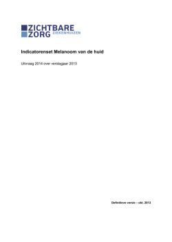 Indicatorgids Melanoom van de huid 2014