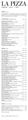 lapizza menukaart