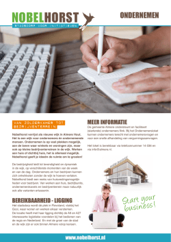 ONDERNEMEN - Almere Hout
