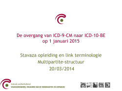 De overgang van ICD-9-CM naar ICD-10-BE op 1 januari