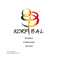 Richtlijnen Korfballeague 2014-2015