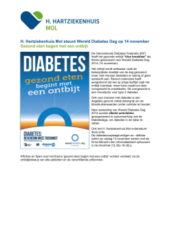 H. Hartziekenhuis Mol steunt Wereld Diabetes Dag op 14 november