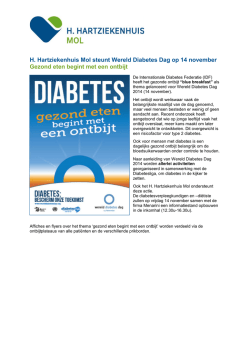 H. Hartziekenhuis Mol steunt Wereld Diabetes Dag op 14 november