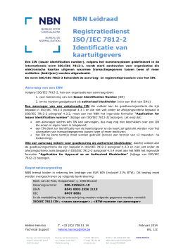 NBN Leidraad Registratiedienst ISO/IEC 7812