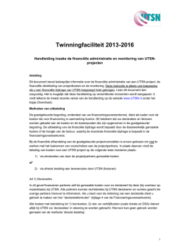Handleiding financiele administratie (juni 2014)
