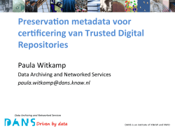 Presentatie Paula Witkamp / DANS