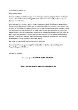 Bezoek ook onze website: www.ruimtevoorboeren