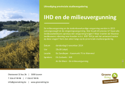 IHD en de milieuvergunning
