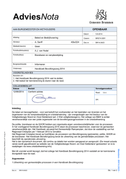Handboek Bevolkingszorg 2014