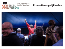 Promotiemogelijkheden Buma Classical Convention 2014