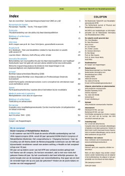 Index NTR 2014 | 1 - Nederlandse Vereniging van Revalidatieartsen