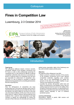 Fines in Competition Law - European Institute of Public Administration