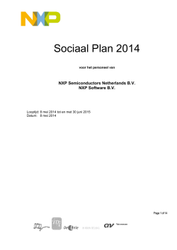 Sociaal Plan NXP 2014