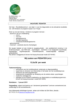 2014 Vacature pediater - Vlaamse Academie voor