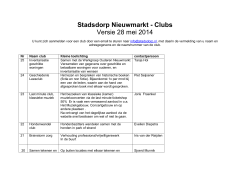 Stadsdorp Nieuwmarkt - Clubs Versie 28 mei 2014