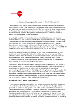Is citymarketing nog een hol begrip in (West-)Vlaanderen