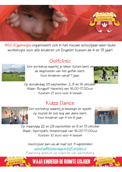 2014-08-25 flyer Golfclinic en Kidzz Dance extern