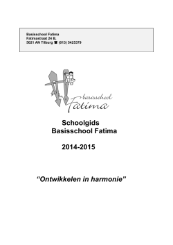 Schoolgids bs Fatima 2014-2015