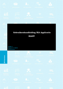Gebruikershandleiding IKA Applicatie IKAPP