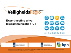 Expertmeeting uitval telecommunicatie / ICT