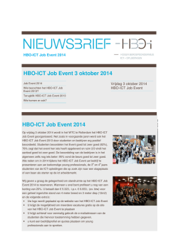 HBO-ICT Job Event 2014