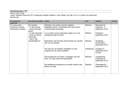 Ontwikkelmatrix: ICT School: Sbo Facet Leden: Mariska Weerman