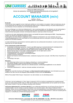 ACCOUNT MANAGER (m/v)