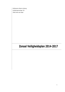 Zonaal Veiligheidsplan 2014-2017