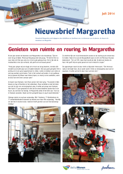 Nieuwsbrief Margaretha