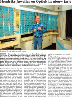 Hendriks Juwelier en Optiek in nieuw jasje