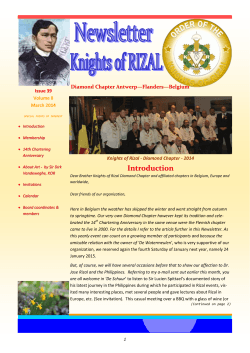 Introduction - Knights Of Rizal