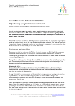 Dubbel taboe: kinderen die hun ouders mishandelen