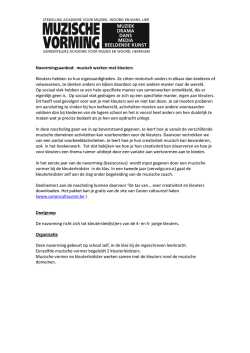 Doelen en organisatie navorming kleuterschool
