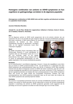 Homogene combinaties van autisme en ADHD