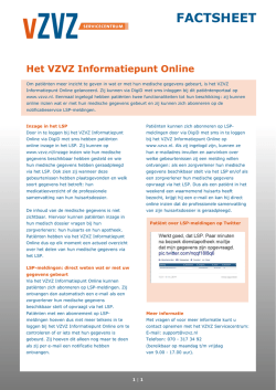 Het VZVZ Informatiepunt Online
