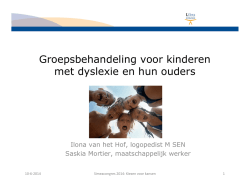 Groepsbehandeling voor kinderen met dyslexie en hun ouders