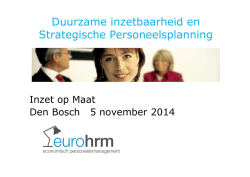 Duurzame inzetbaarheid en Strategische