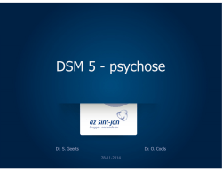 DSM 5 - psychose