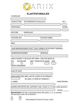 klantenkaart aanvragen