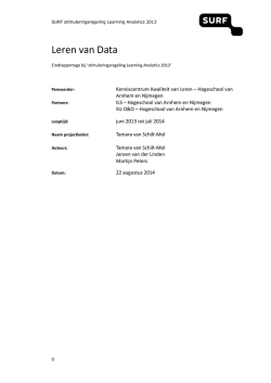 Eindrapportage project Leren van data